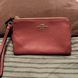 Coach double zipper wallet/wristlet